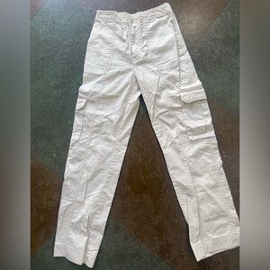 Abercrombie white cargo pants